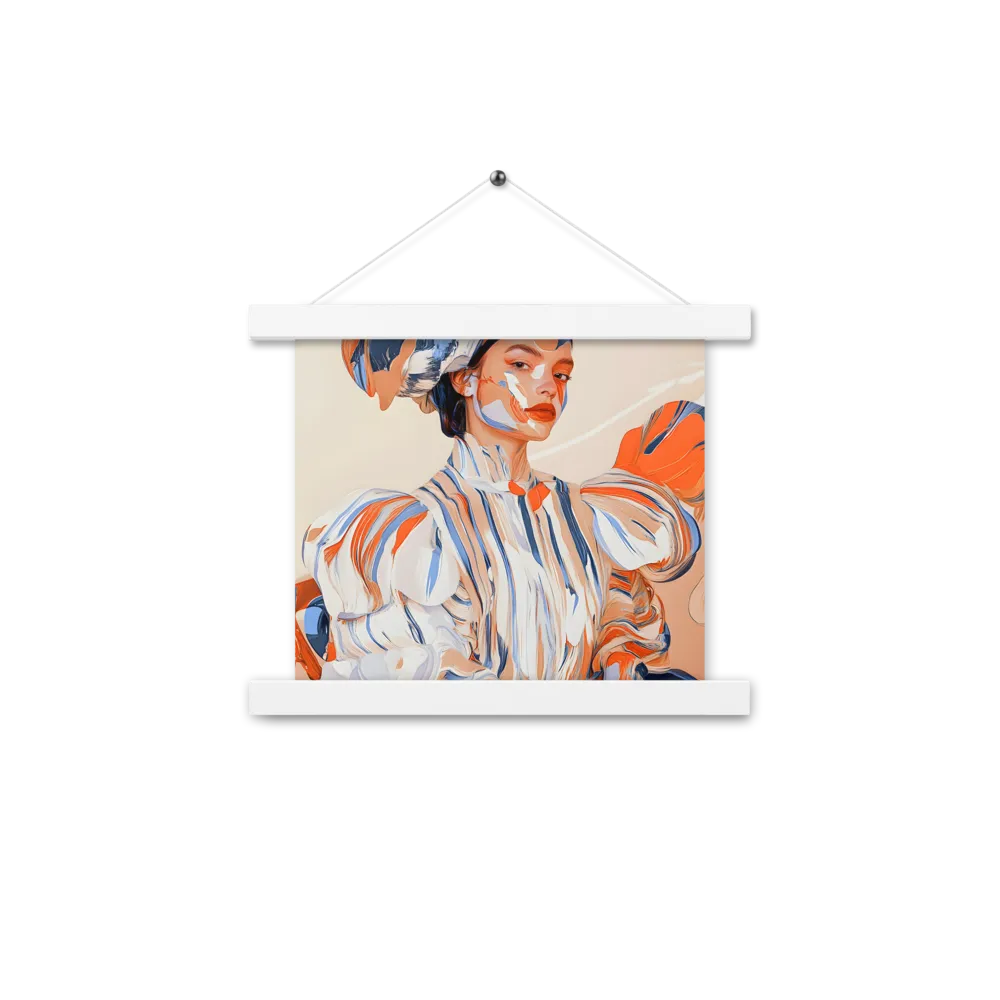 Vibrant Elegance | Poster With White Wood Hanger | 10″×10″