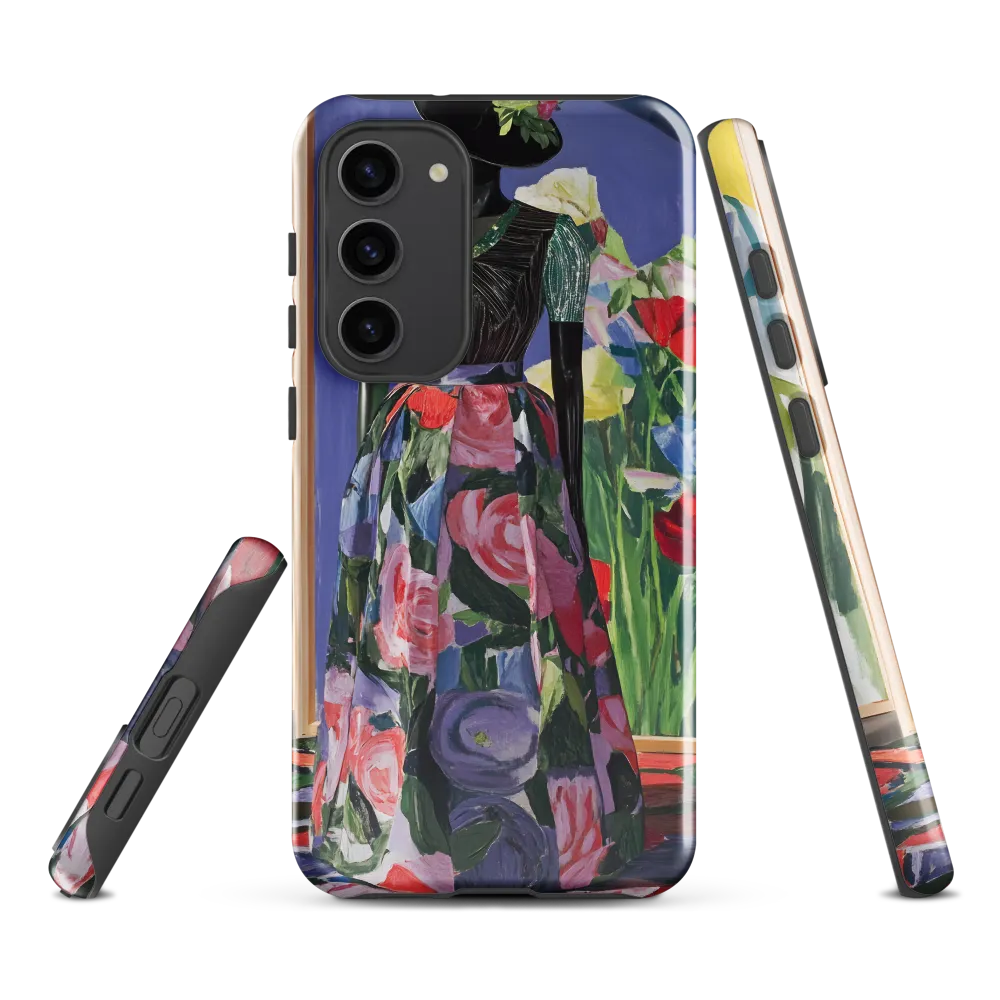 Floral Tapestry: Mannequin with Painterly Print