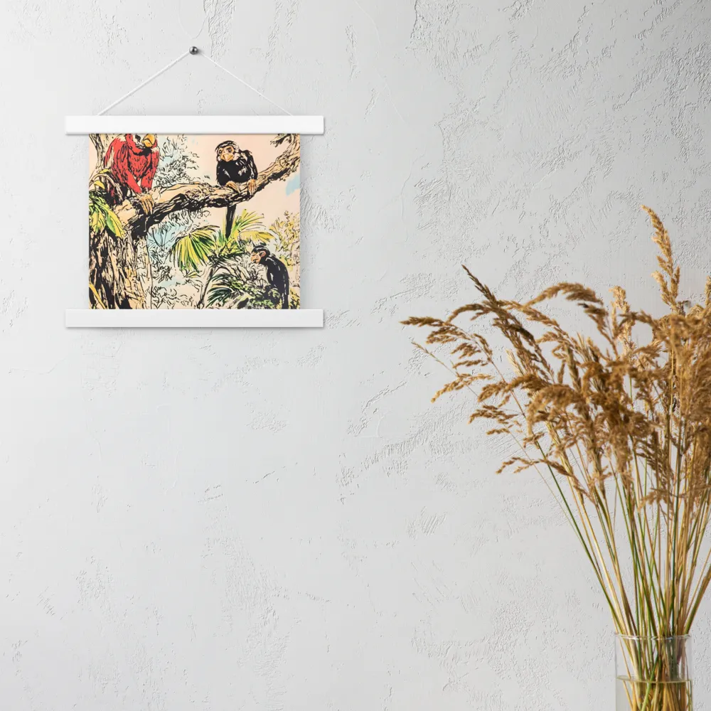 Jungle Harmony | Poster With White Wood Hanger | 10″×10″