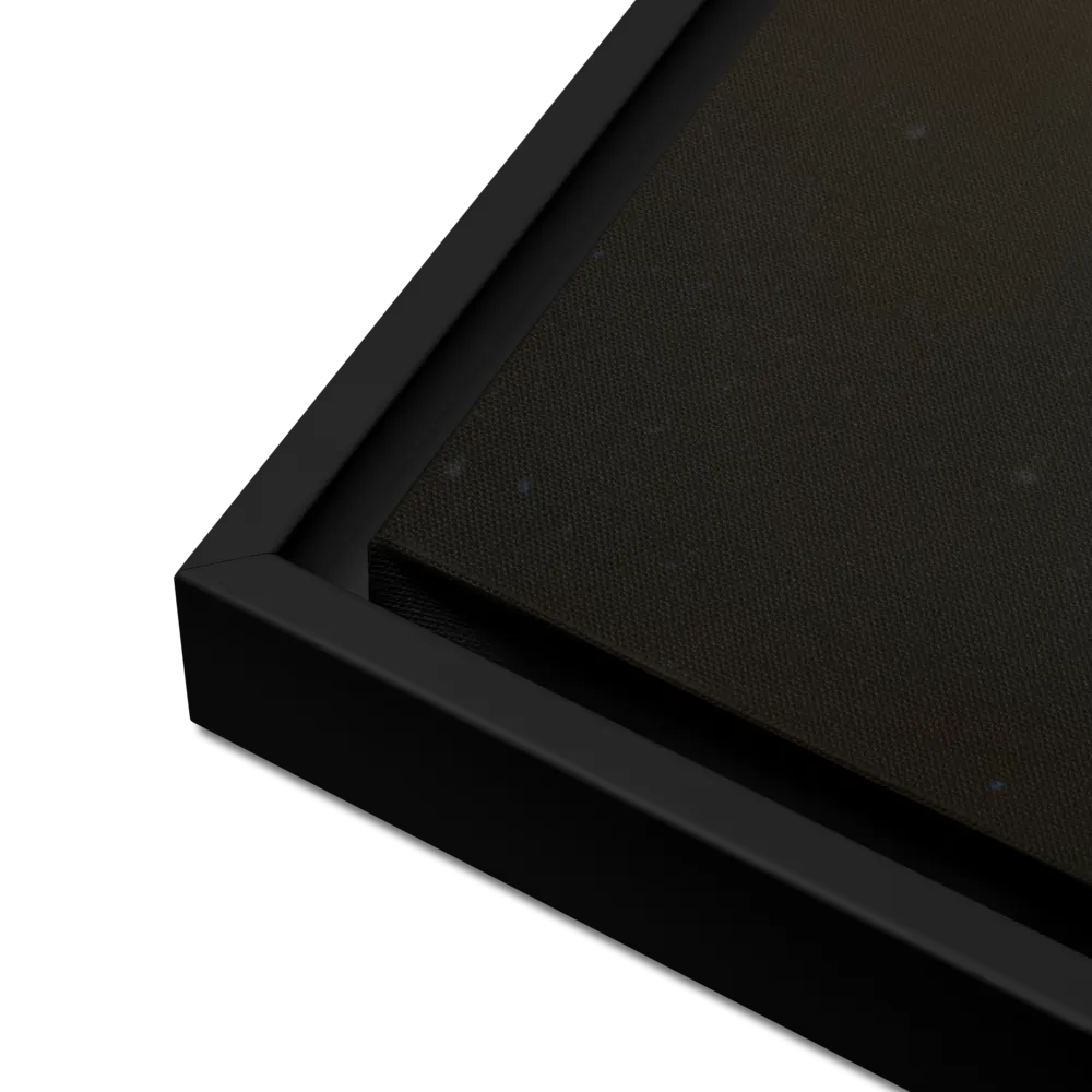 Ember-Crested Elegance | Canvas with Black Frame | 24″×36″