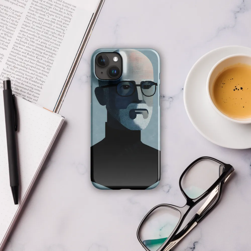 Minimalist Portrait of a Modern Man | Phone Case |  15 Plus | Snap Case | Glossy