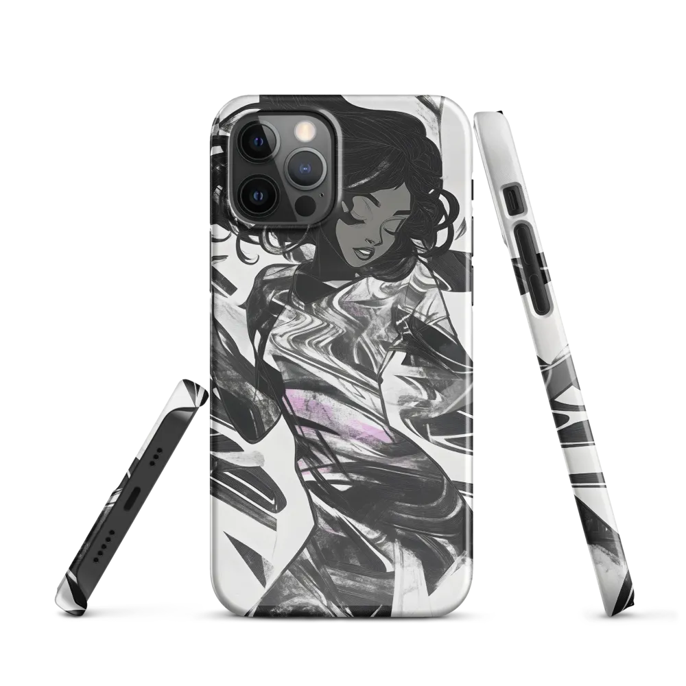 Fluid Grace: The Dance of Shadows | Phone Case |  12 Pro | Snap Case | Glossy