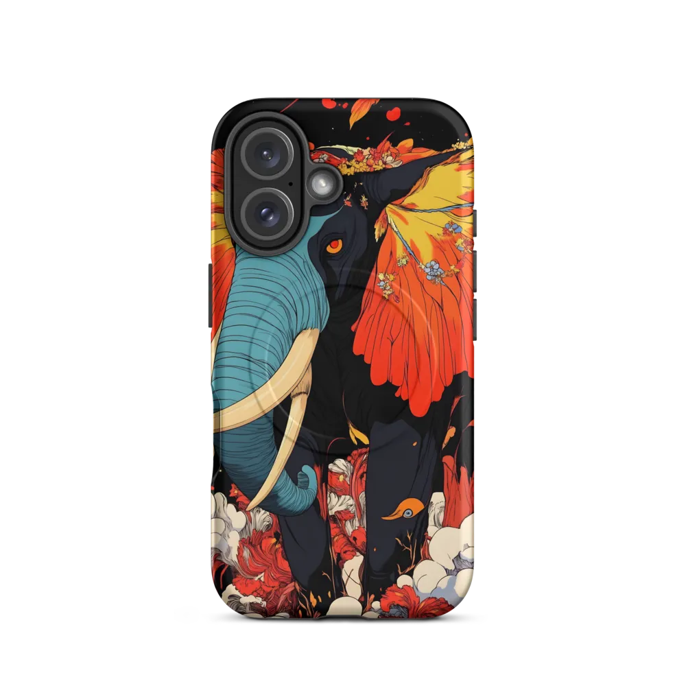 Majesty of the Floral Elephant | Phone Case |  16 | MagSafe® Tough Case | Matte