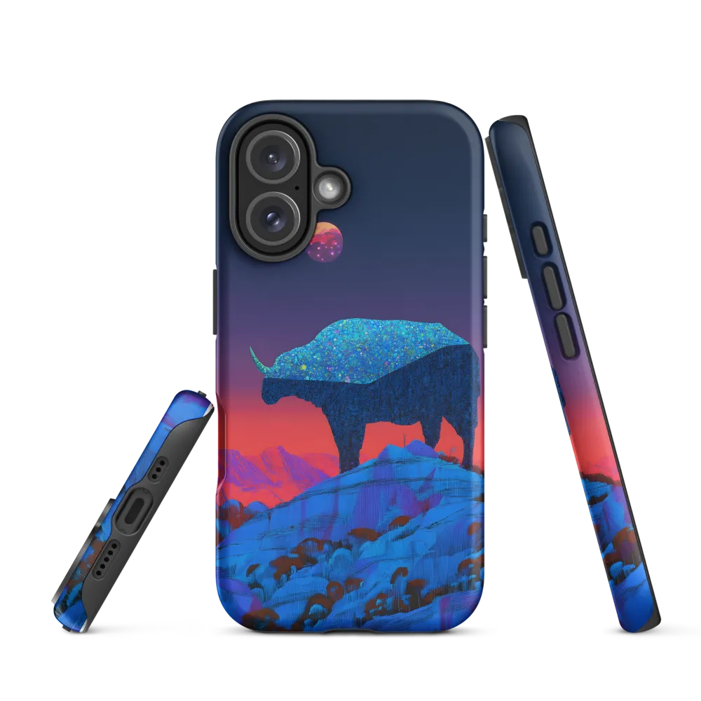 Luminous Bison Under a Celestial Sky | Phone Case