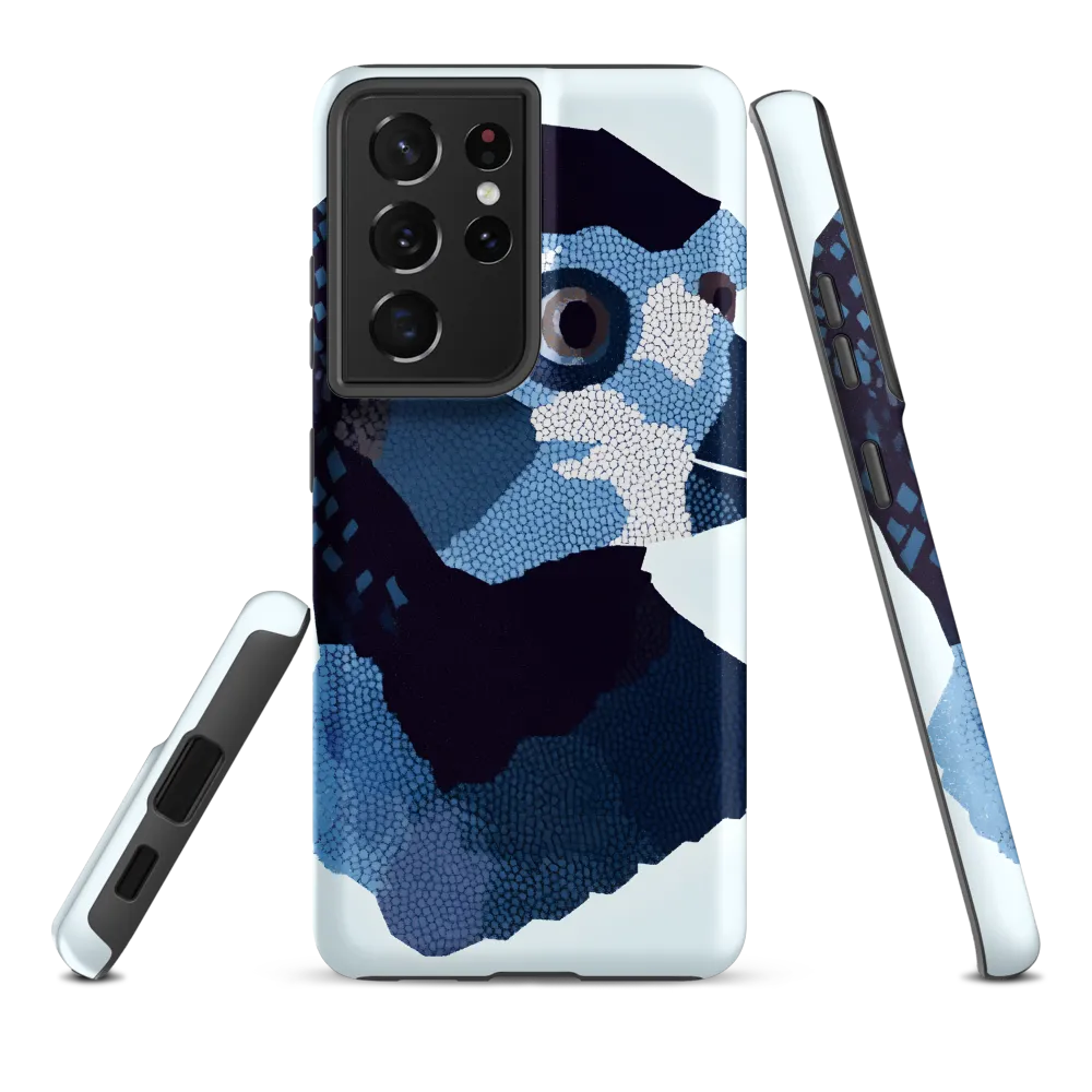 Abstract Avian Portrait in Blue