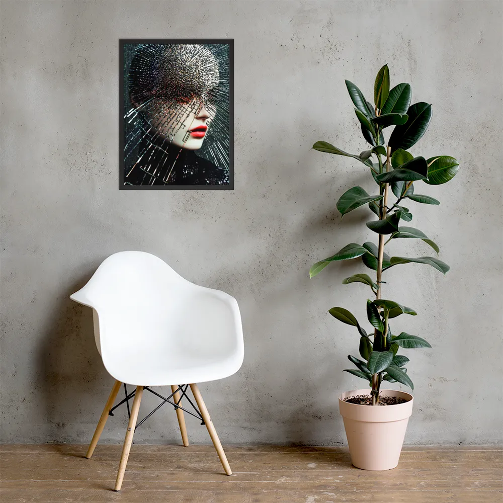 Fractured Identity | Poster with Black Frame | 18″×24″