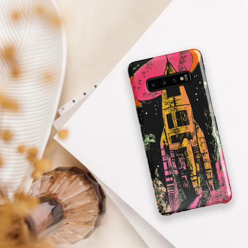 Cosmic Voyage: A Surreal Rocket Adventure | Phone Case |  S10 Plus | Snap Case | Glossy