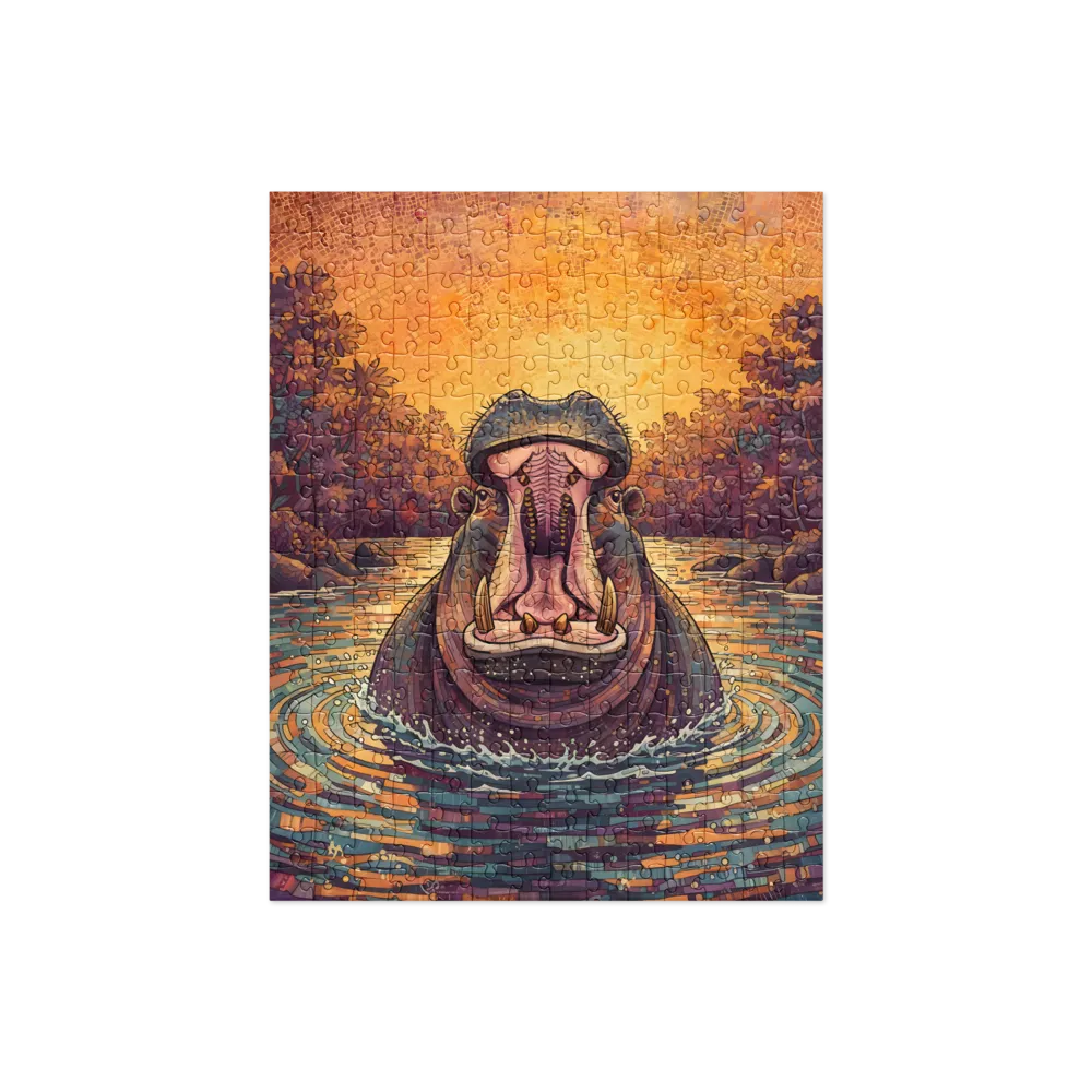 Sunrise Hippo 
 Jigsaw Puzzle