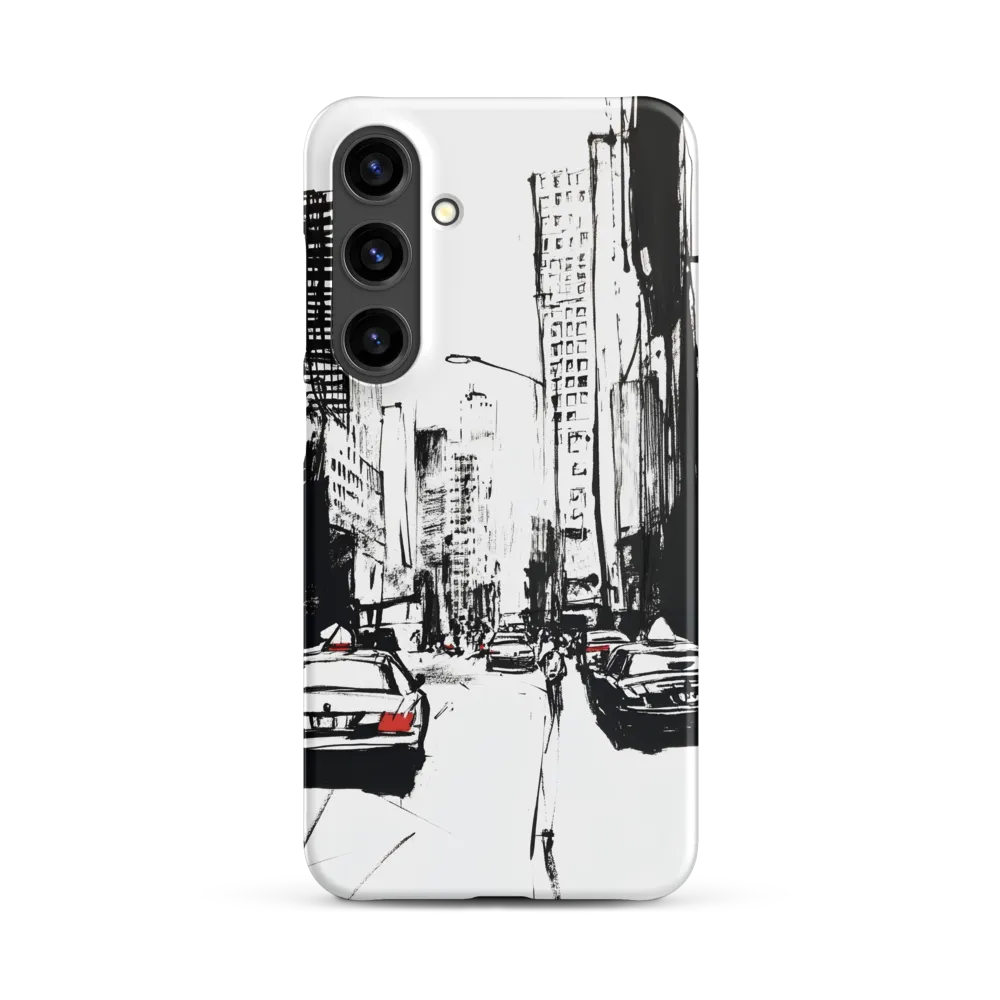 Urban Pulse: A Monochromatic Journey | Phone Case |  S24 Plus | Snap Case | Matte