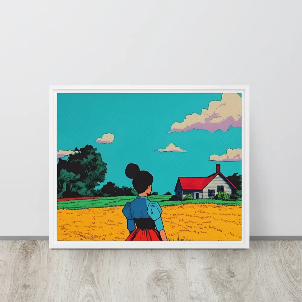 Whispers of a Sunlit Meadow | Canvas with White Frame | 16″×20″