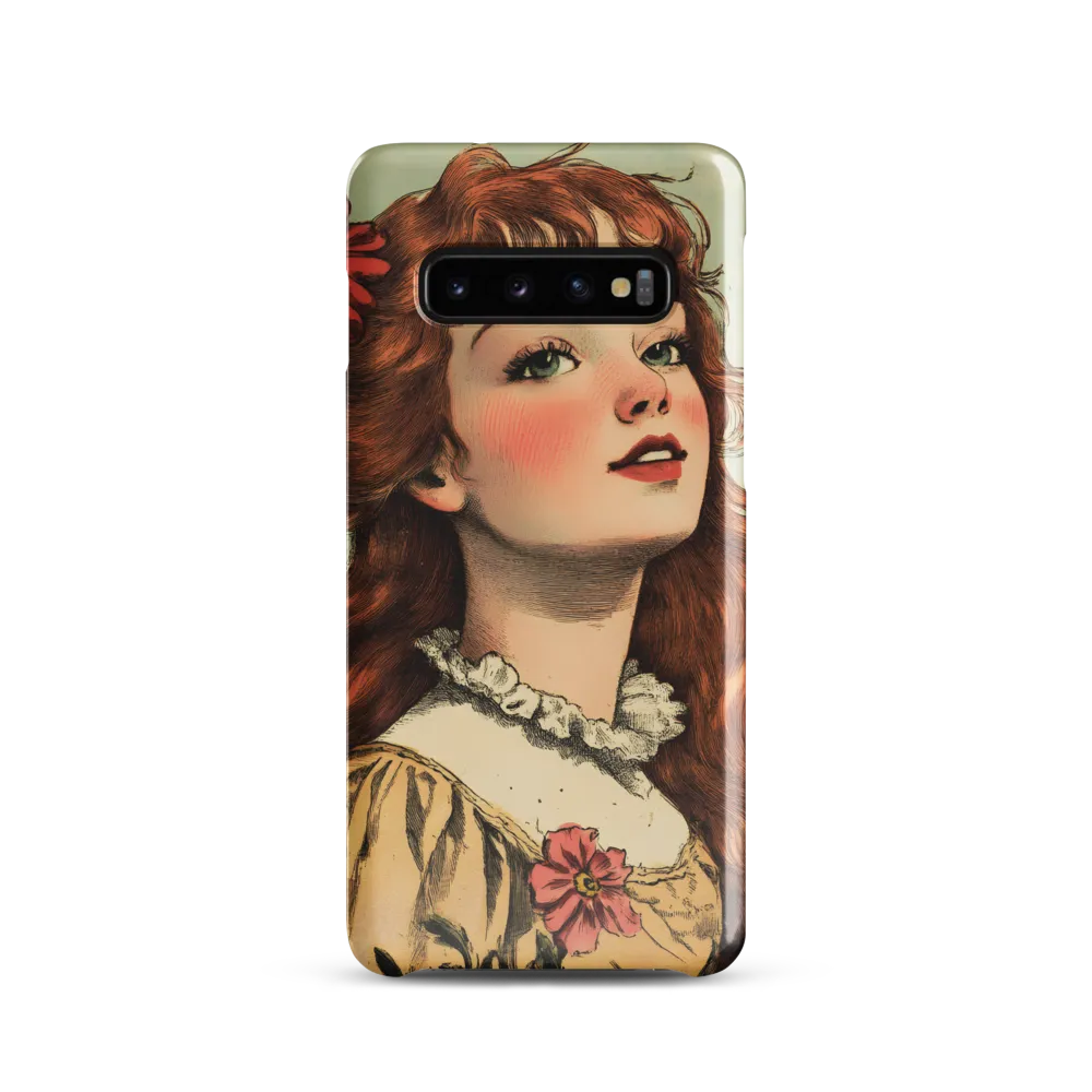 Whimsical Portrait of a Flower-Adorned Girl