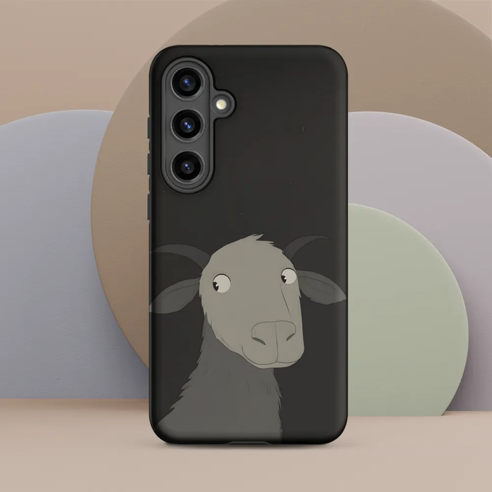 Whimsical Goat in Darkness