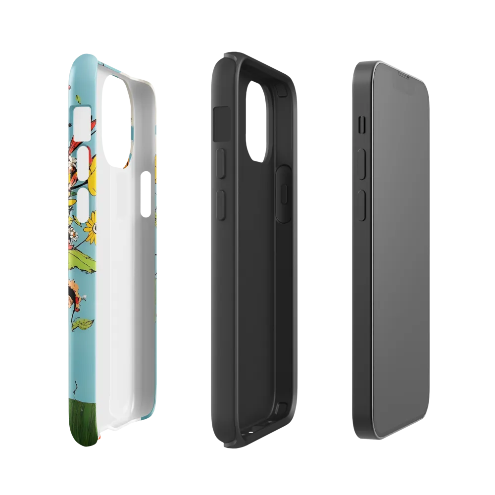 Whimsical Bloom | Phone Case |  13 mini | Tough Case | Glossy