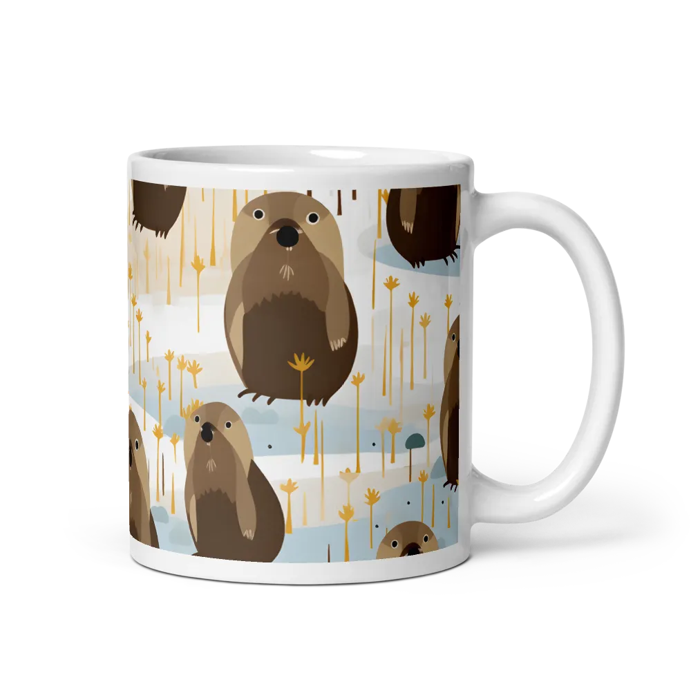 Whimsical Waters: A Celebration of Otters and Seals | Mug with White inside | 11 oz