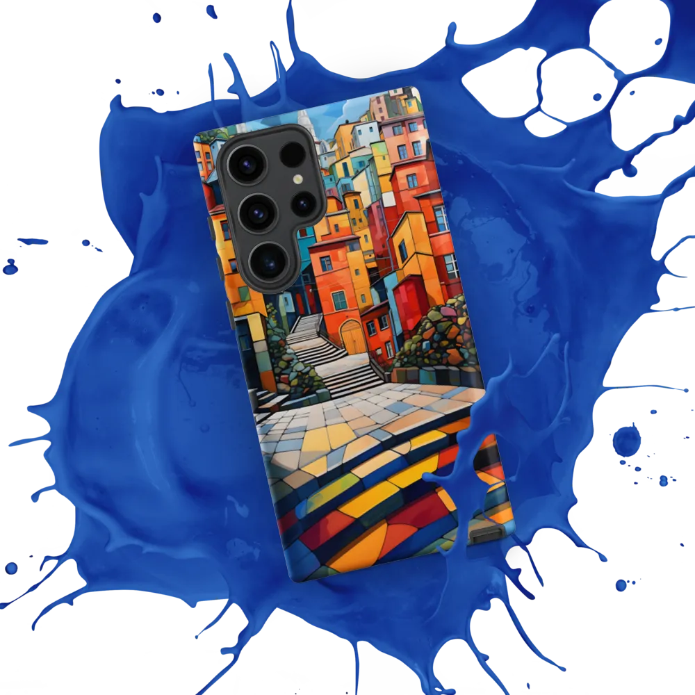 Vibrant Village: A Cubist Journey