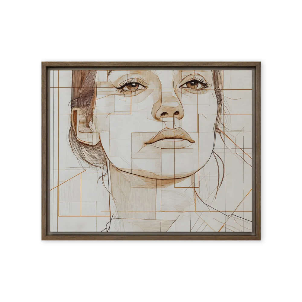 Geometric Serenity: A Minimalist Portrait