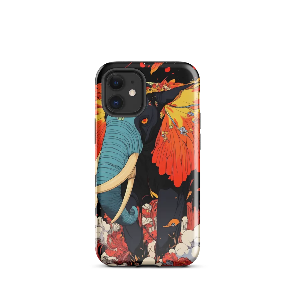 Majesty of the Floral Elephant | Phone Case |  12 mini | Tough Case | Glossy