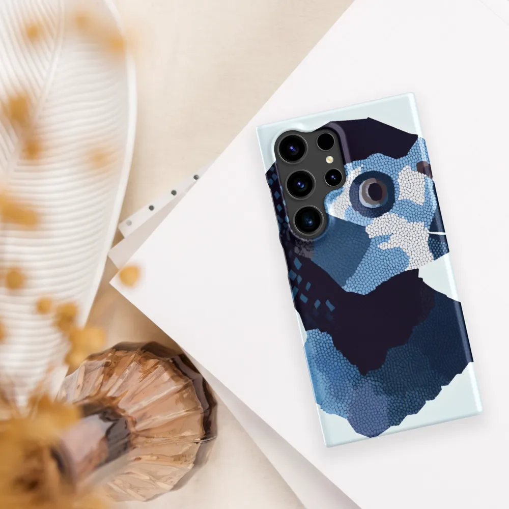 Abstract Avian Portrait in Blue