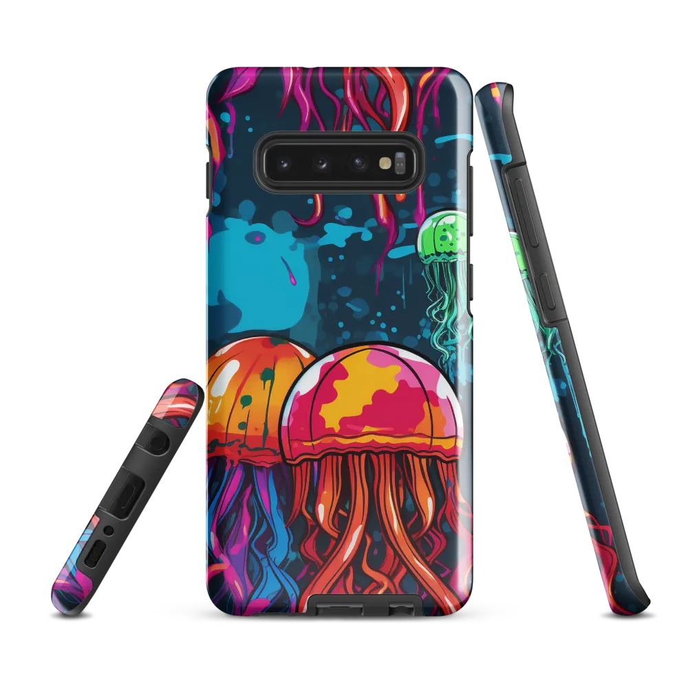 Underwater Symphony of Jellyfish | Phone Case |  S10 Plus | Tough Case | Glossy