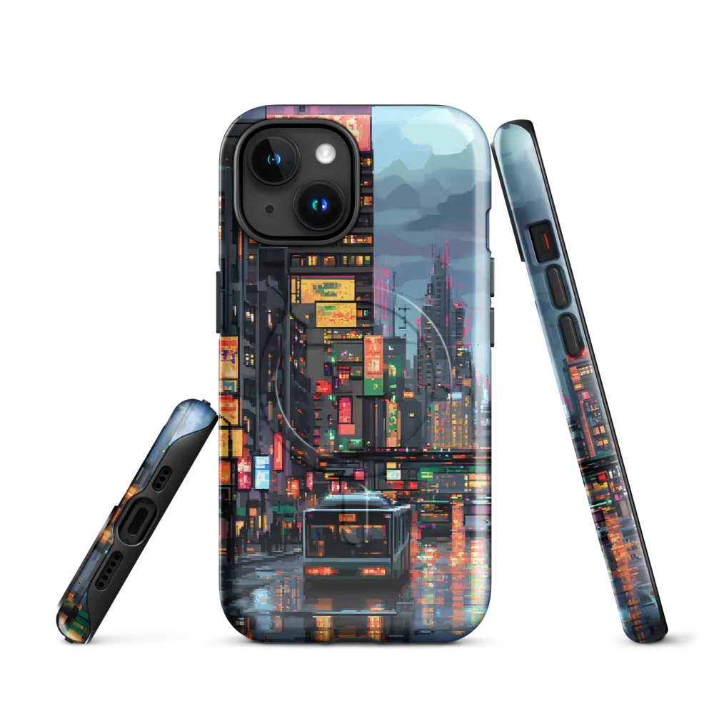 Neon Dreams: A Pixelated Urban Night