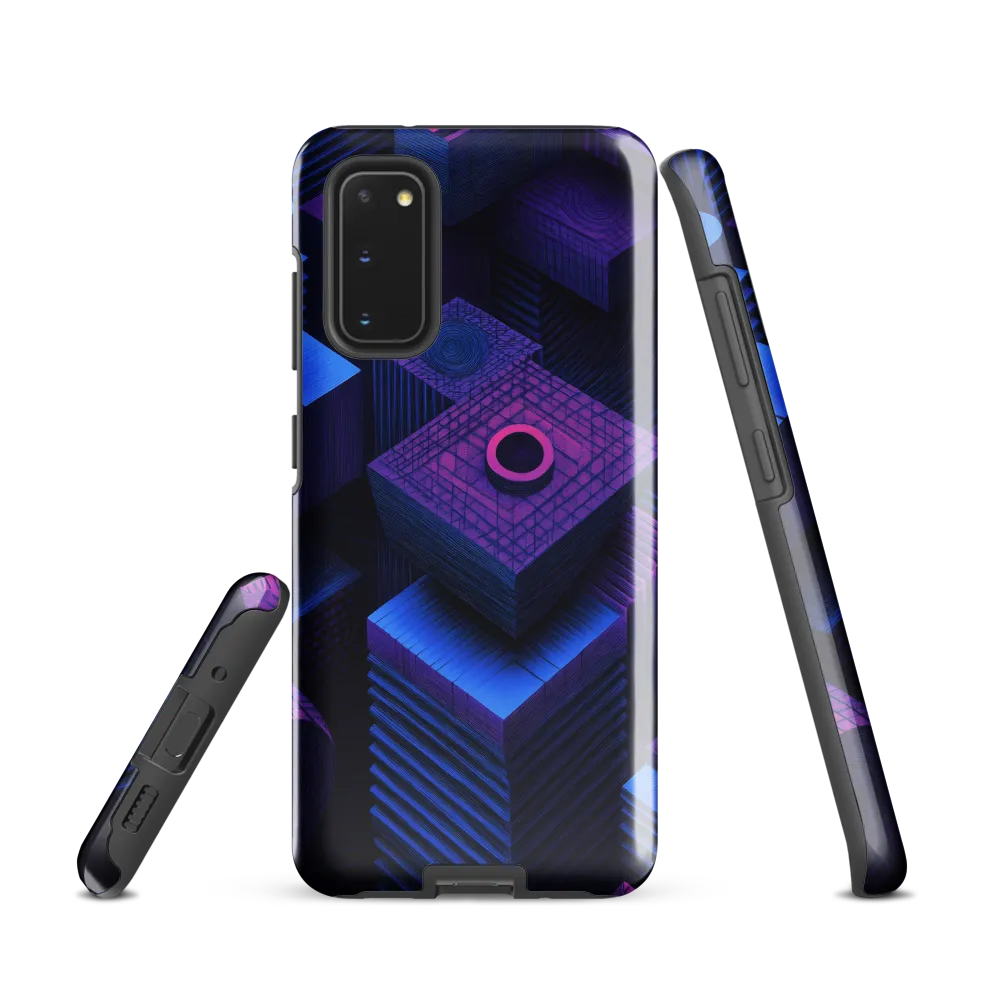 Geometric Dreams in Blue and Purple