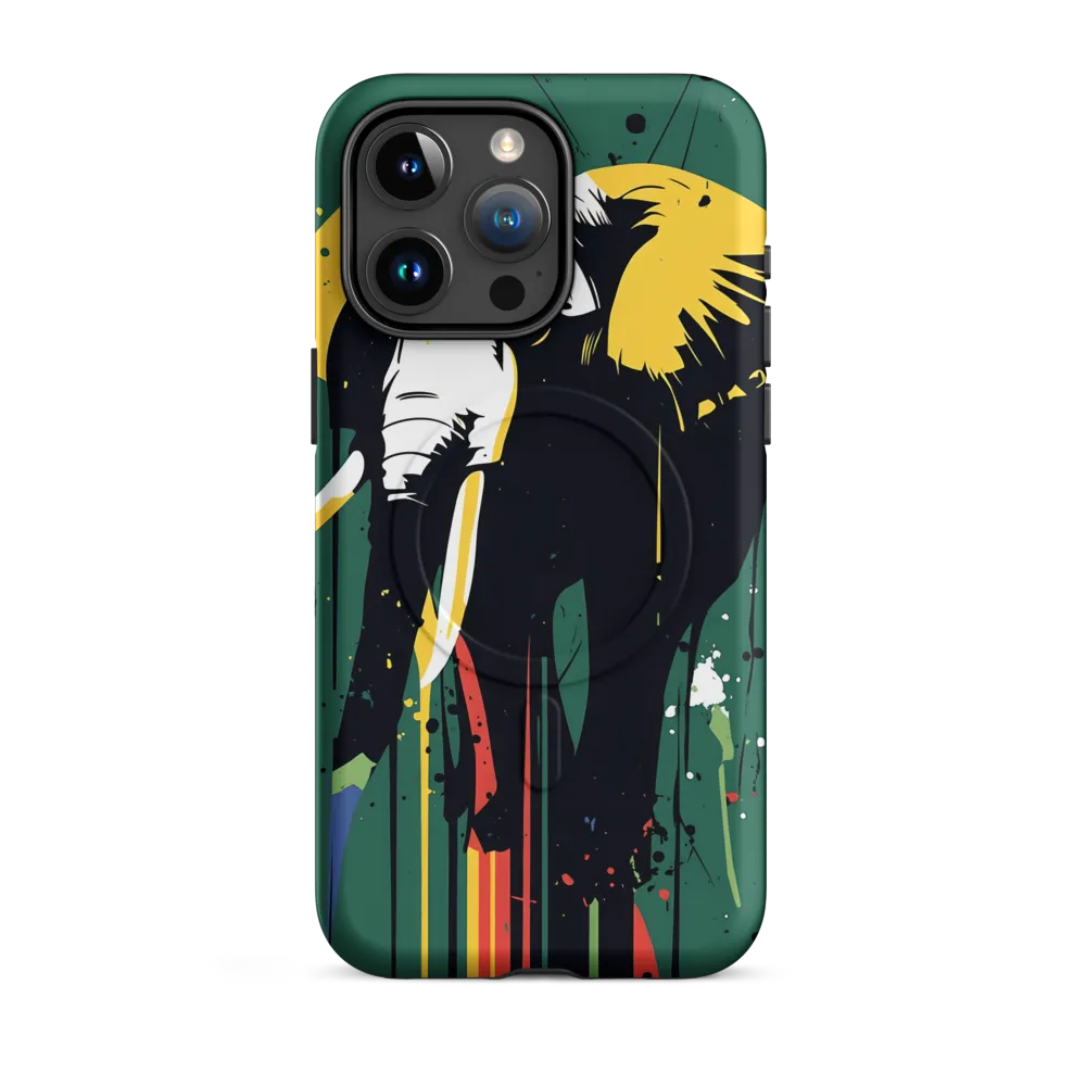 Majestic Minimalism: The Colorful Elephant