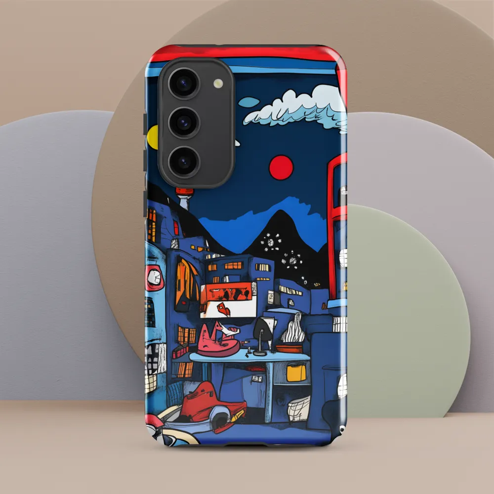 Whimsical Cityscape at Night