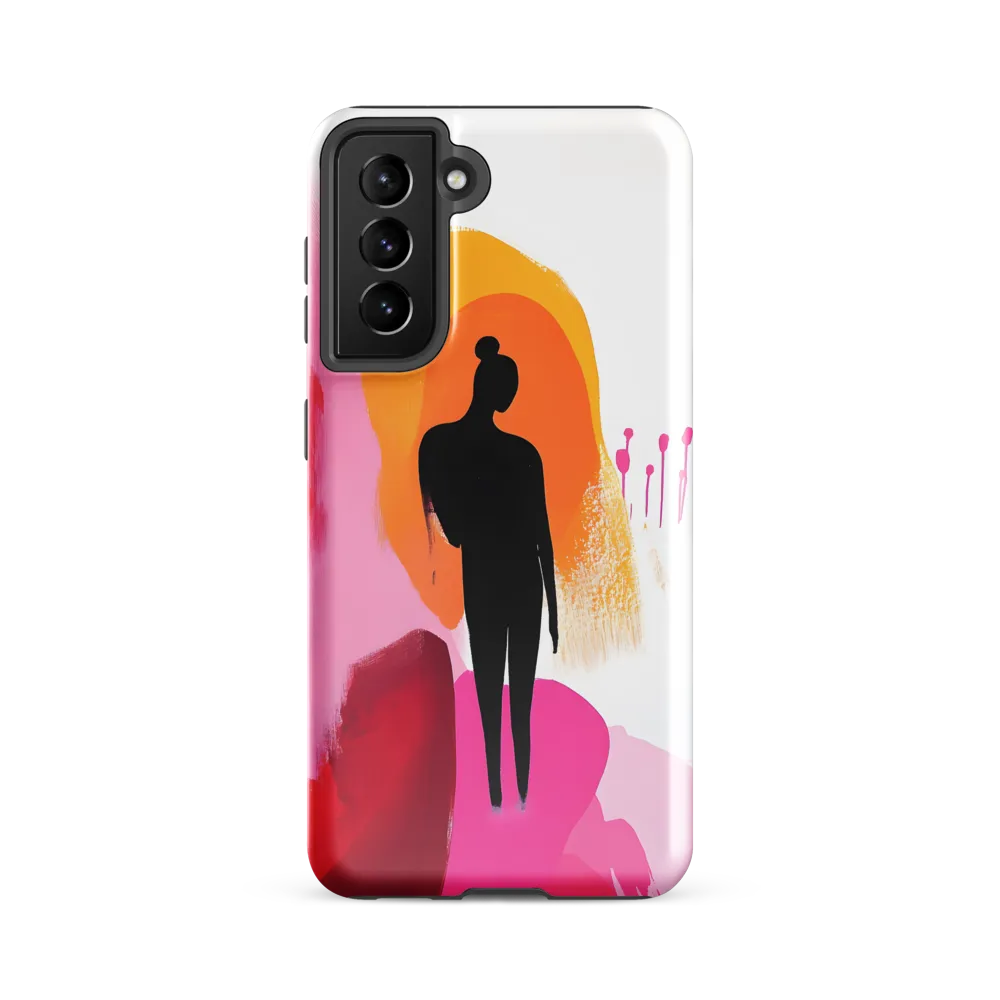 Silhouette in Colorful Abstraction