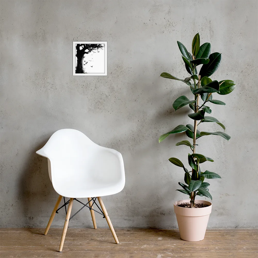 Whispers of Nature | Poster with White Frame | 10″×10″