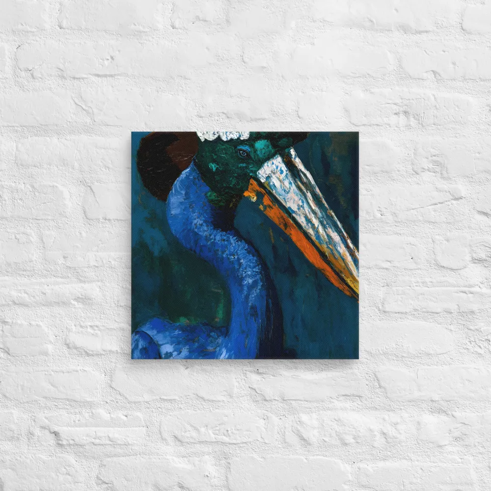 Majestic Absurdity: The Hat-Wearing Bird | Canvas | 16″×16″