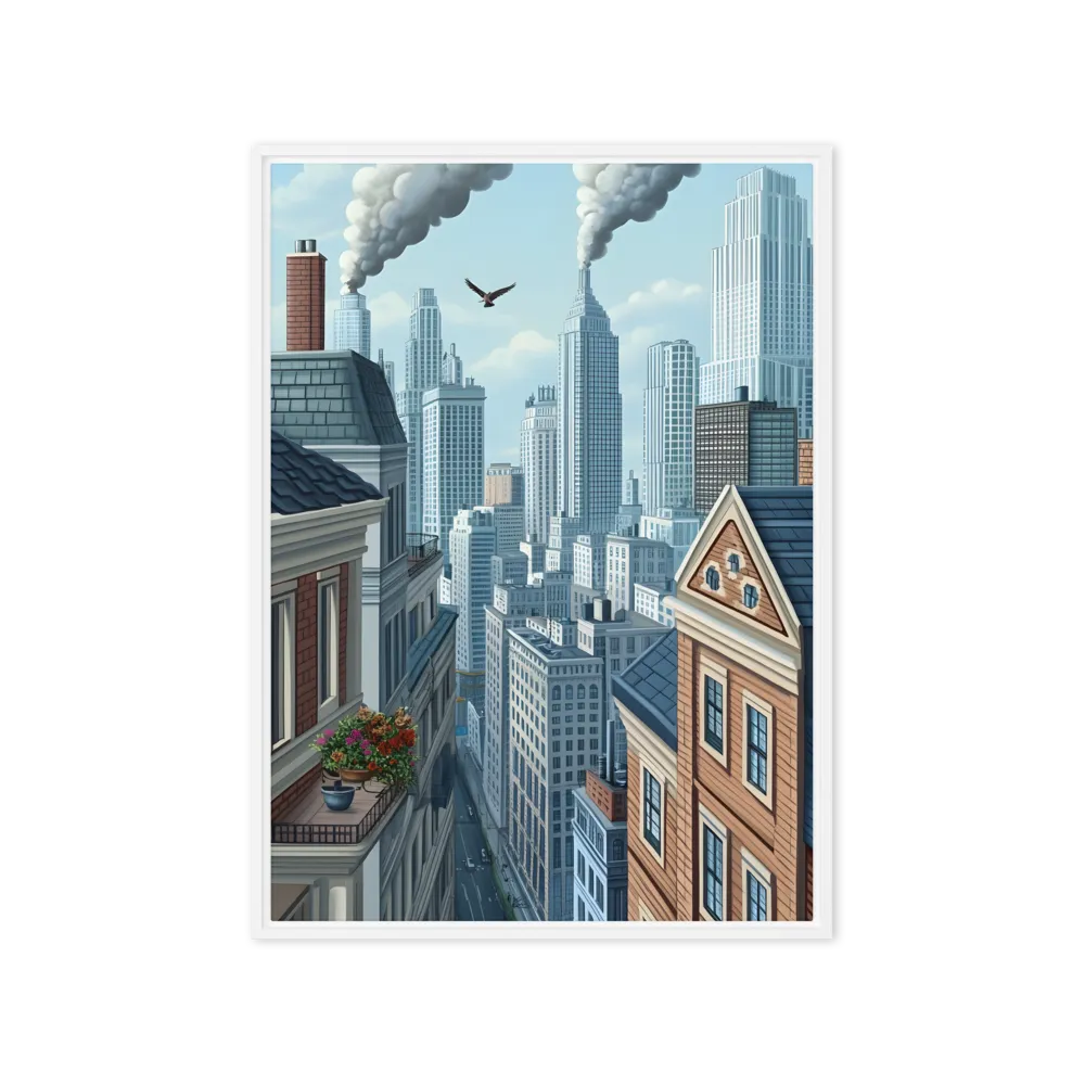 Urban Symphony | Canvas with White Frame | 20″×28″