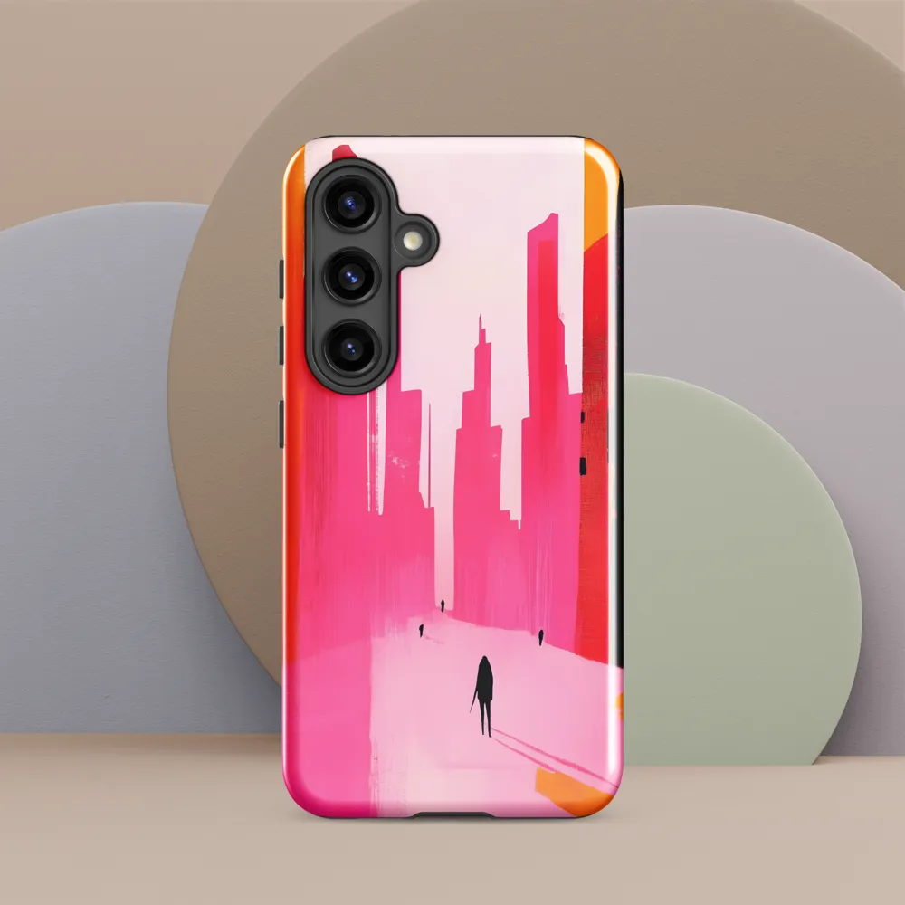 Urban Echoes in Pink | Phone Case |  S24 | Tough Case | Glossy
