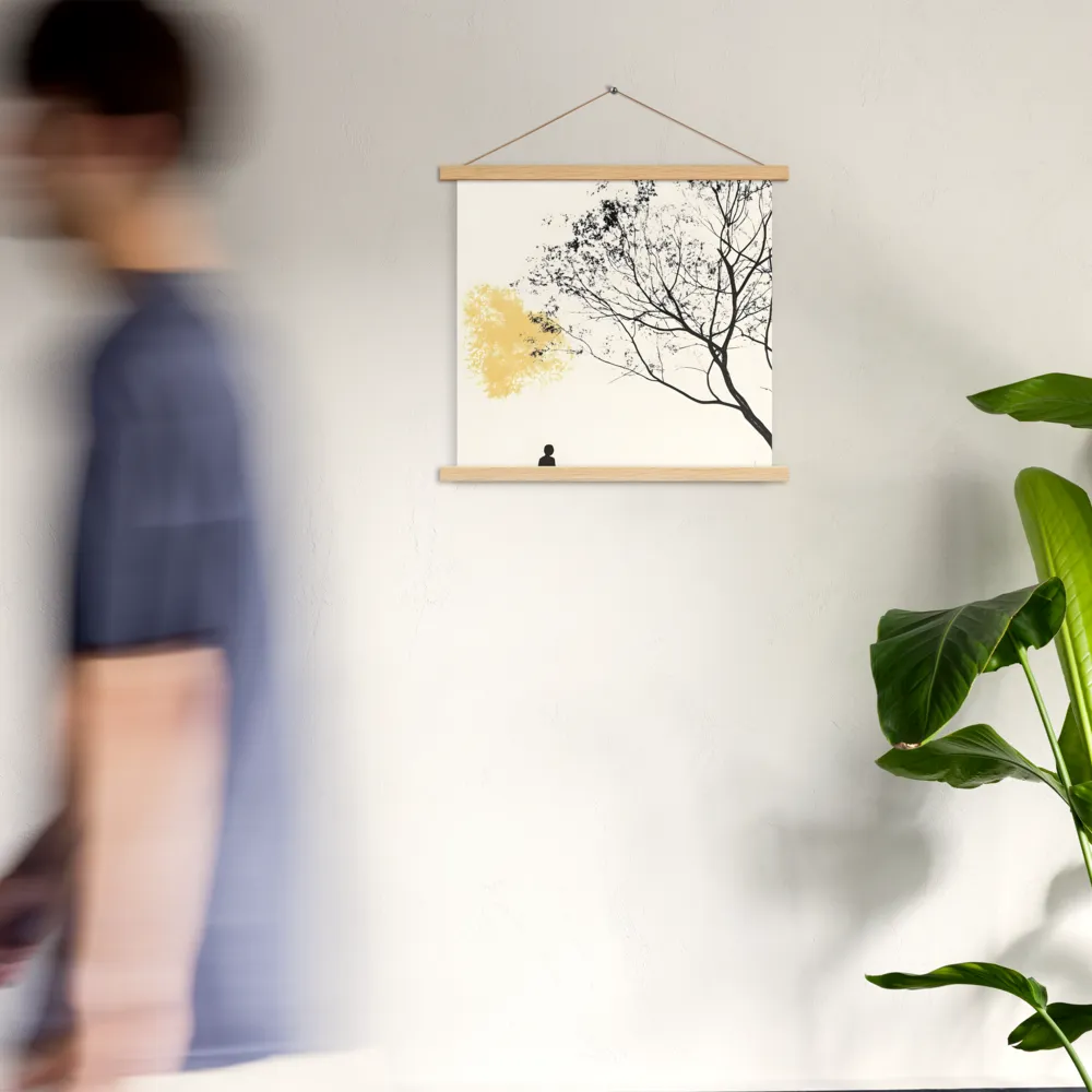 Whispers of Solitude | Poster With Oak Wood Hanger | 18″×18″