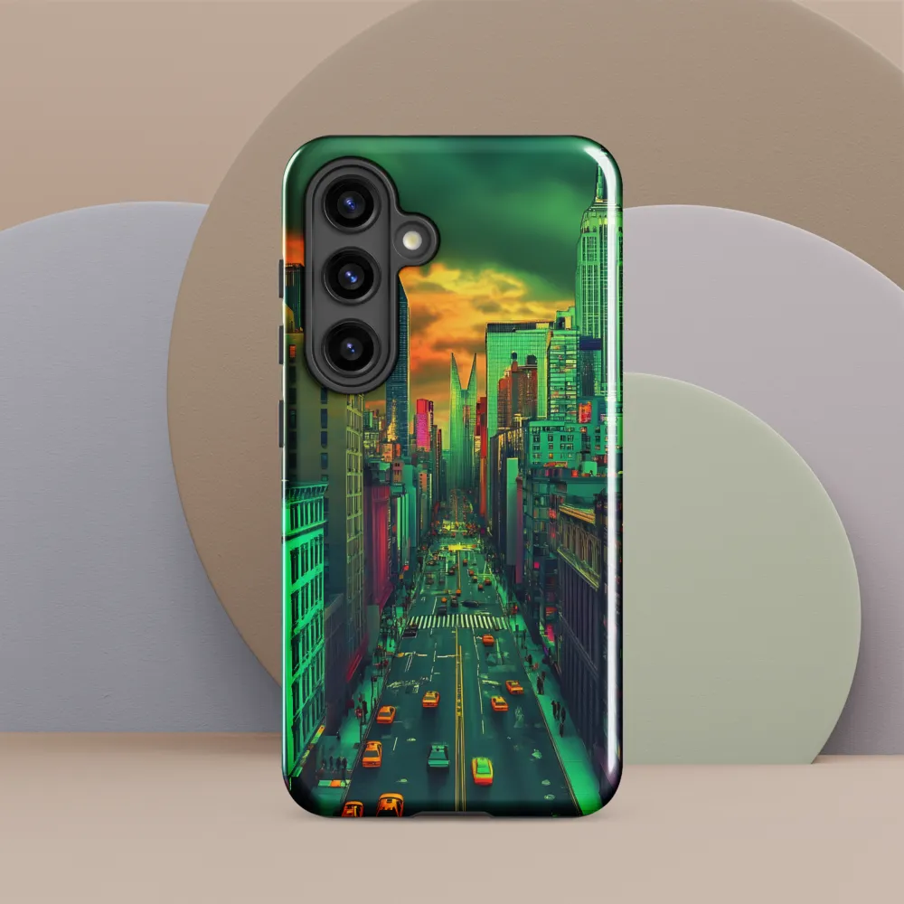 Urban Surrealism: Neon Dreams | Phone Case |  S24 | Tough Case | Glossy