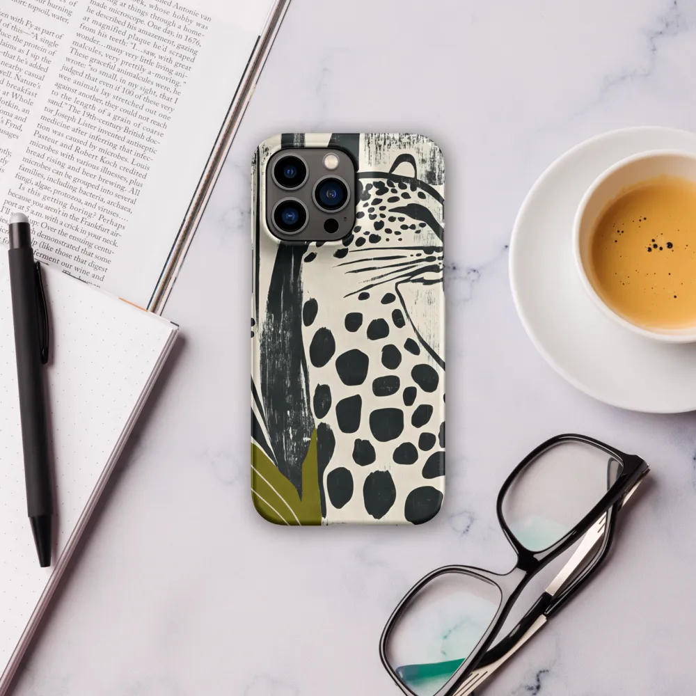 Leopard in Silhouette: A Modern Appeal | Phone Case |  14 Pro Max | Snap Case | Matte