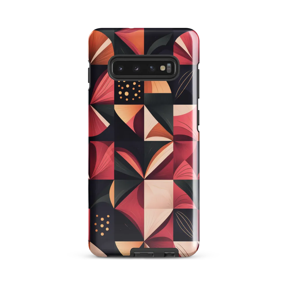 Floral Harmony in Geometry | Phone Case |  S10 Plus | Tough Case | Glossy