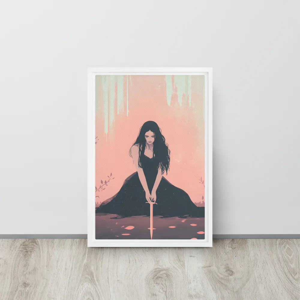 The Guardian of Solitude | Canvas with White Frame | 12″×18″