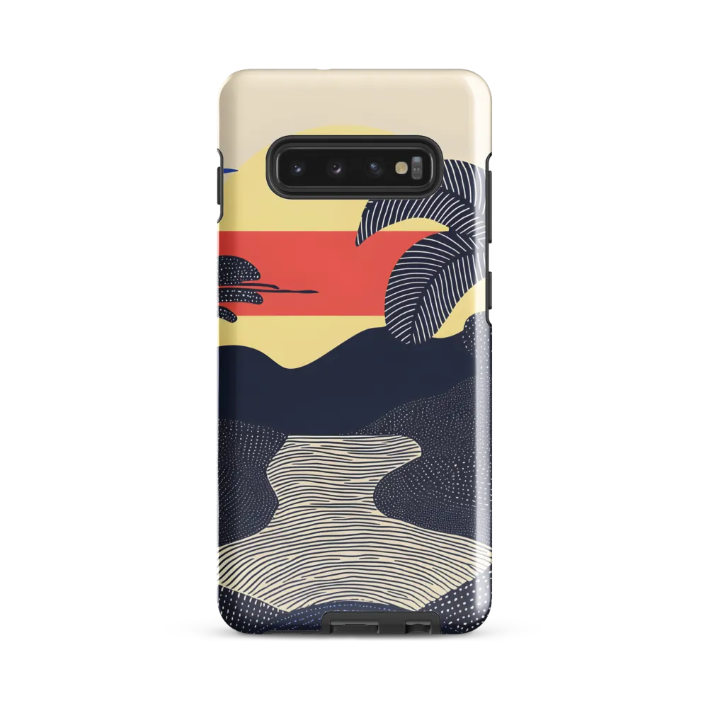 Tranquil Sunset in Modern Minimalism | Phone Case |  S10 Plus | Tough Case | Glossy