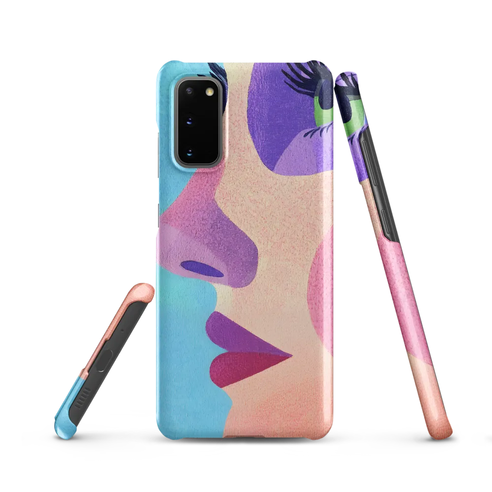 Fragmented Profile in Cyan and Purple