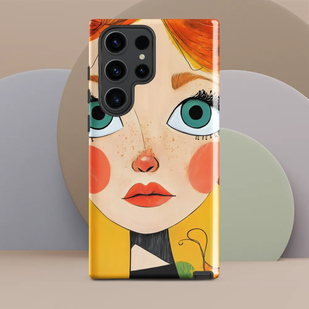 Whimsical Portrait of a Girl | Phone Case |  S23 Ultra | Tough Case | Glossy