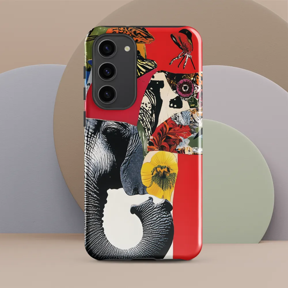 Whimsical Elephant: A Vibrant Collage of Life