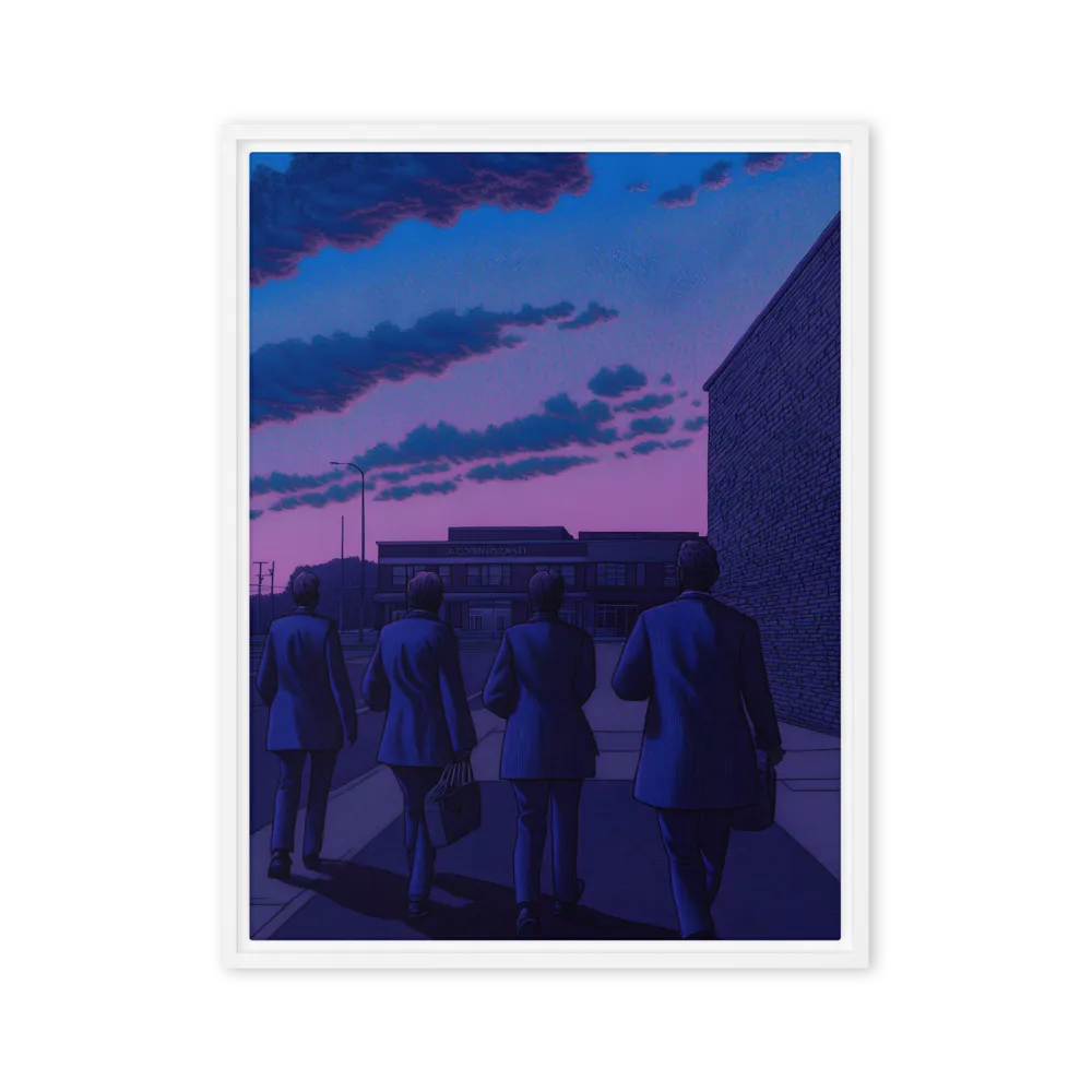 The Twilight Stroll | Canvas with White Frame | 24″×32″