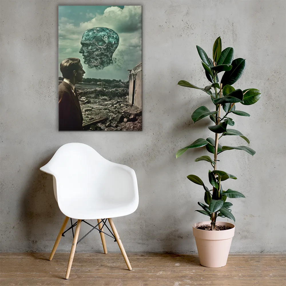 Ethereal Reflections: Identity in a Fragmented World | Canvas | 24″×36″