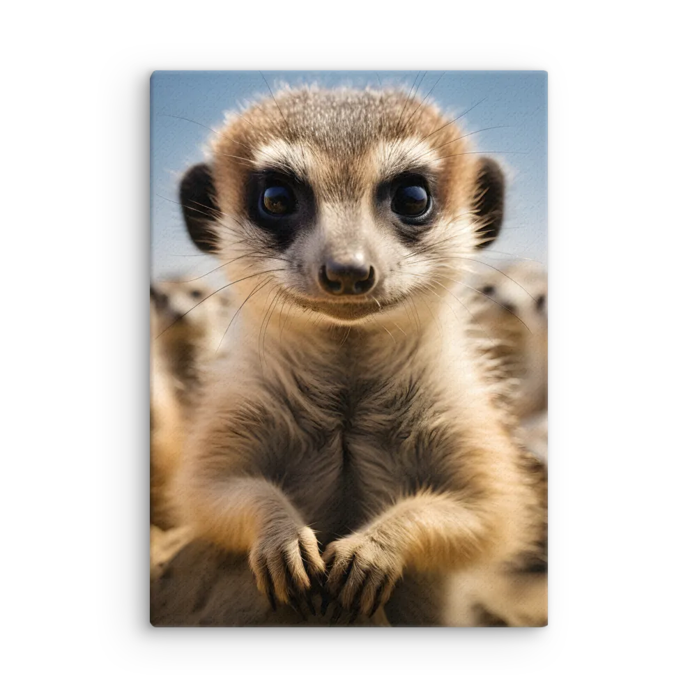 Curious Stance: The Meerkat's Gaze | Thin Canvas | 20″×28″