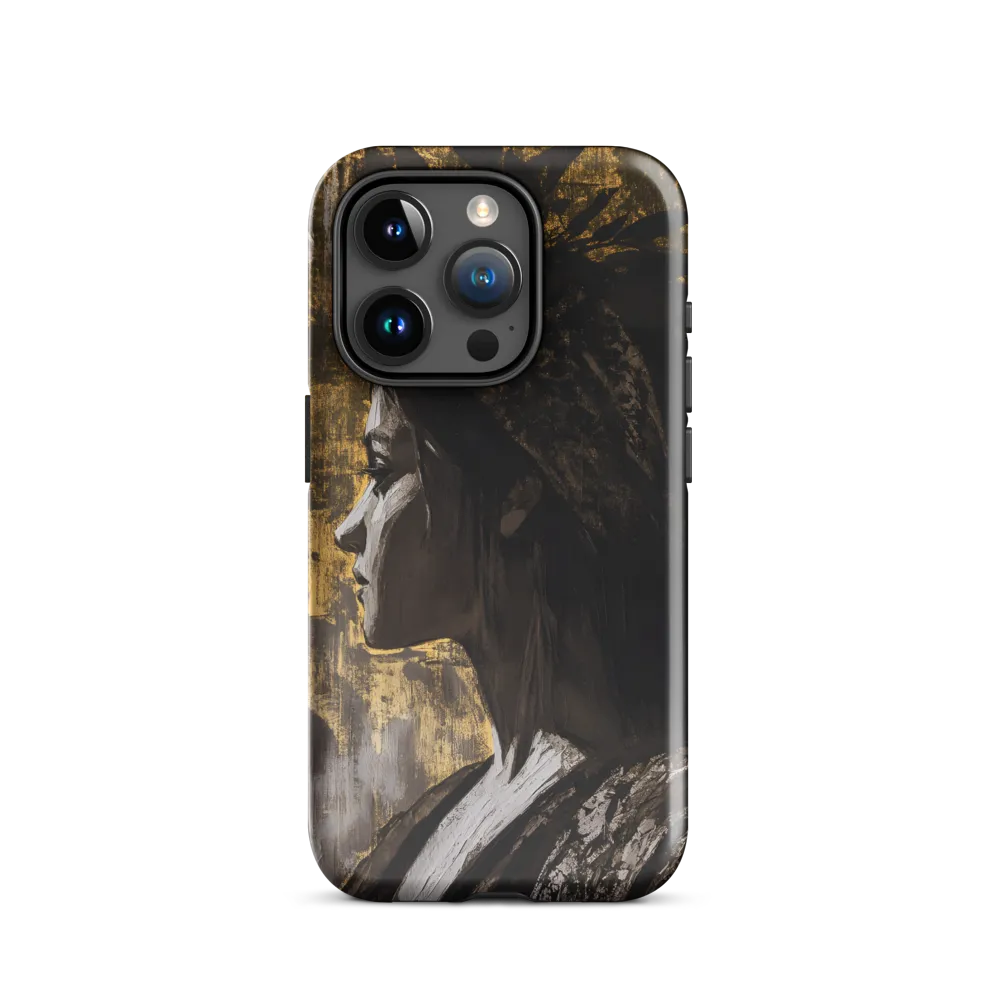 Golden Elegance: A Modern Profile Portrait