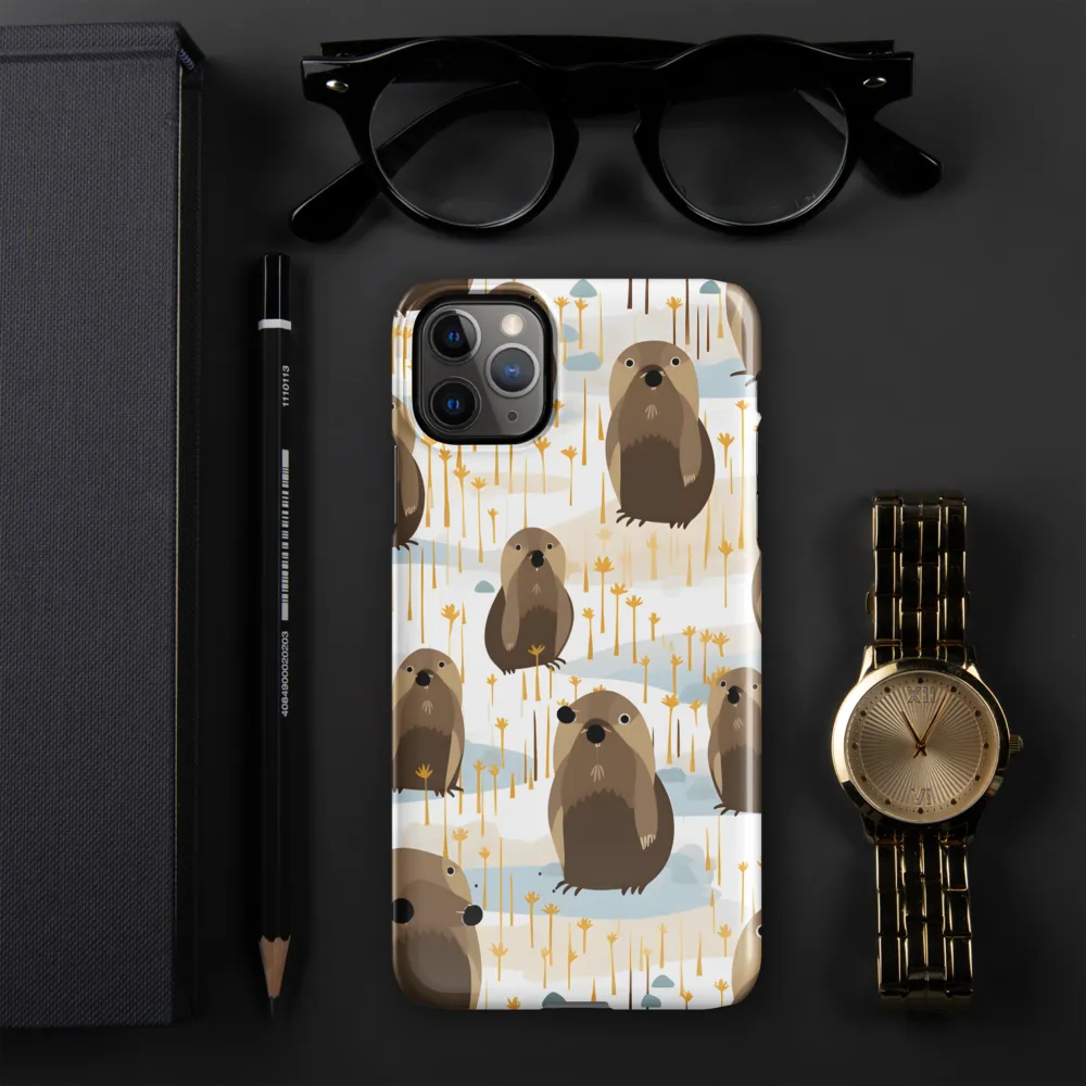 Whimsical Waters: A Celebration of Otters and Seals | Phone Case |  11 Pro Max | Snap Case | Glossy