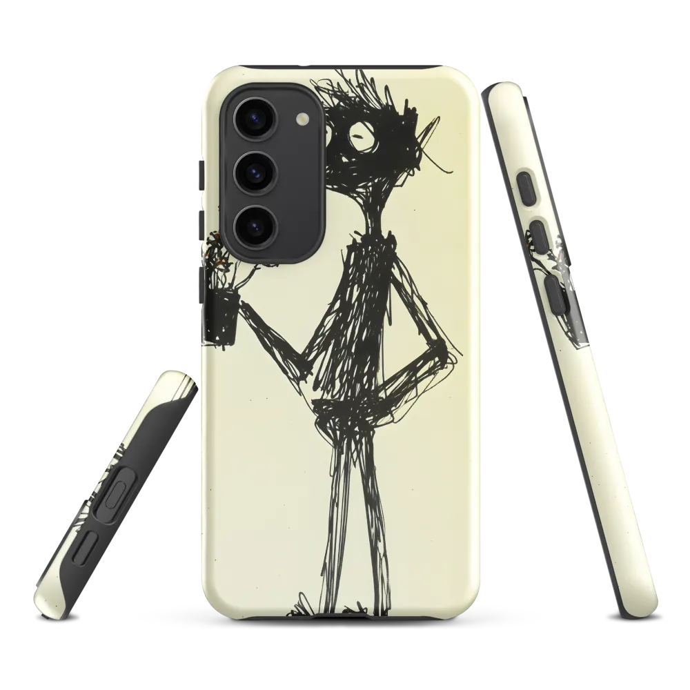 Whimsical Figure with Flowers