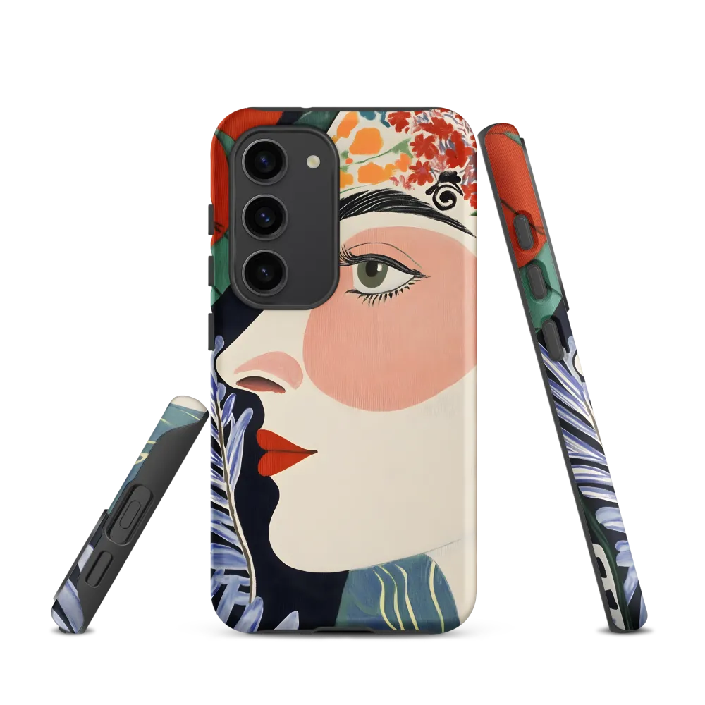 Floral Serenade: A Modern Portrait