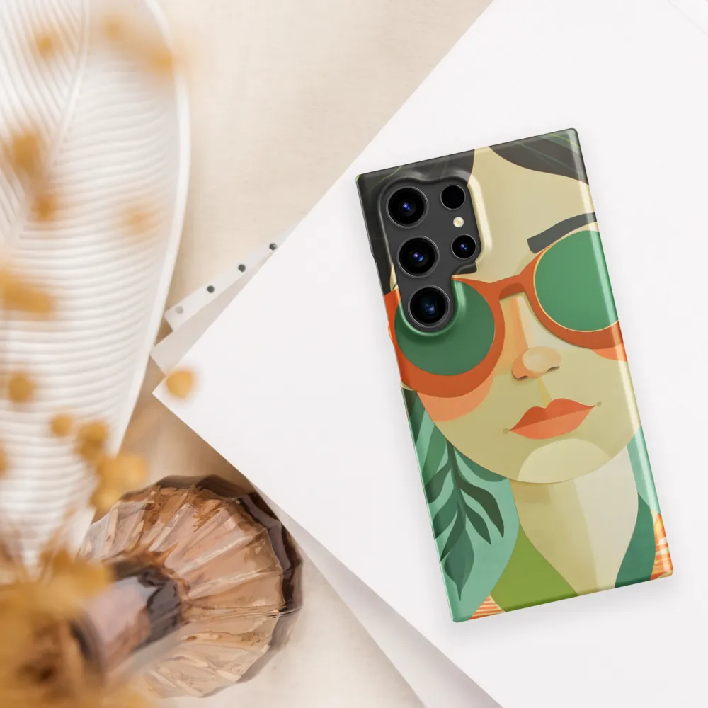 Bold Serenity: A Modern Portrait | Phone Case |  S24 Ultra | Snap Case | Matte