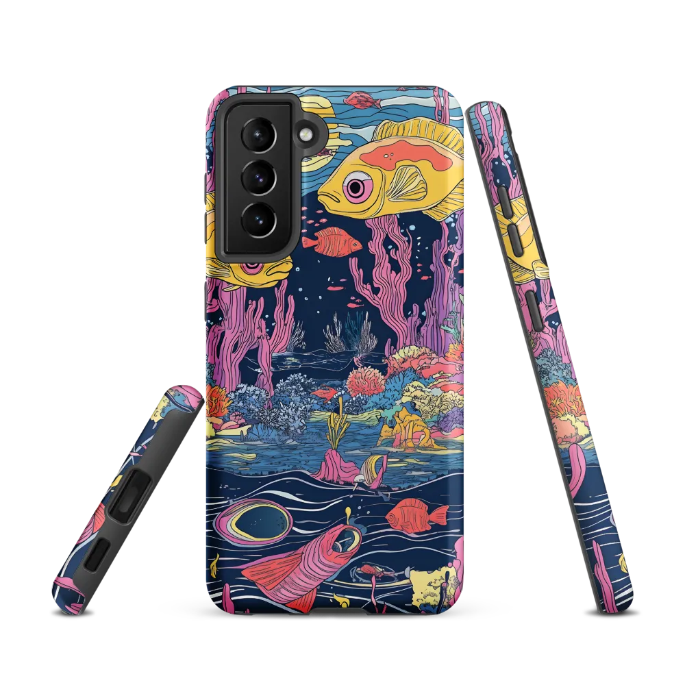 Underwater Dreamscape: A Playful Encounter | Phone Case |  S21 | Tough Case | Matte